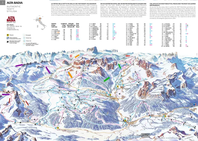 Pistenplan Alta Badia