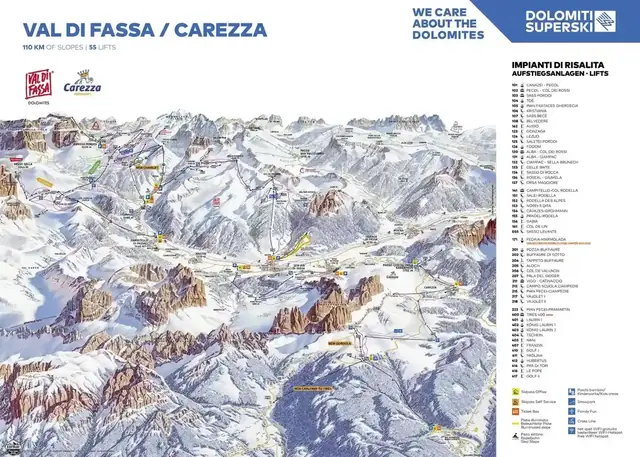 Pistenplan Canazei