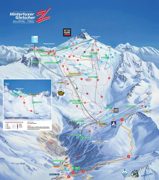 Pistenplan Hintertux