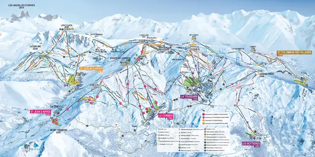 Pistenplan La Toussuire