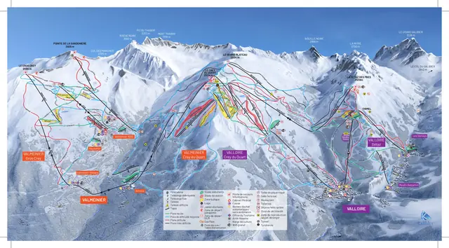 Pistenplan Valloire