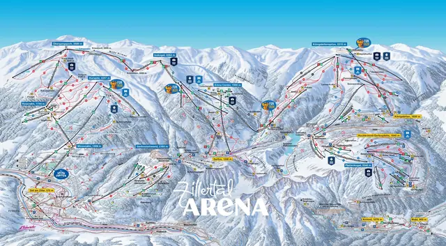 Pistenplan Zell am Ziller